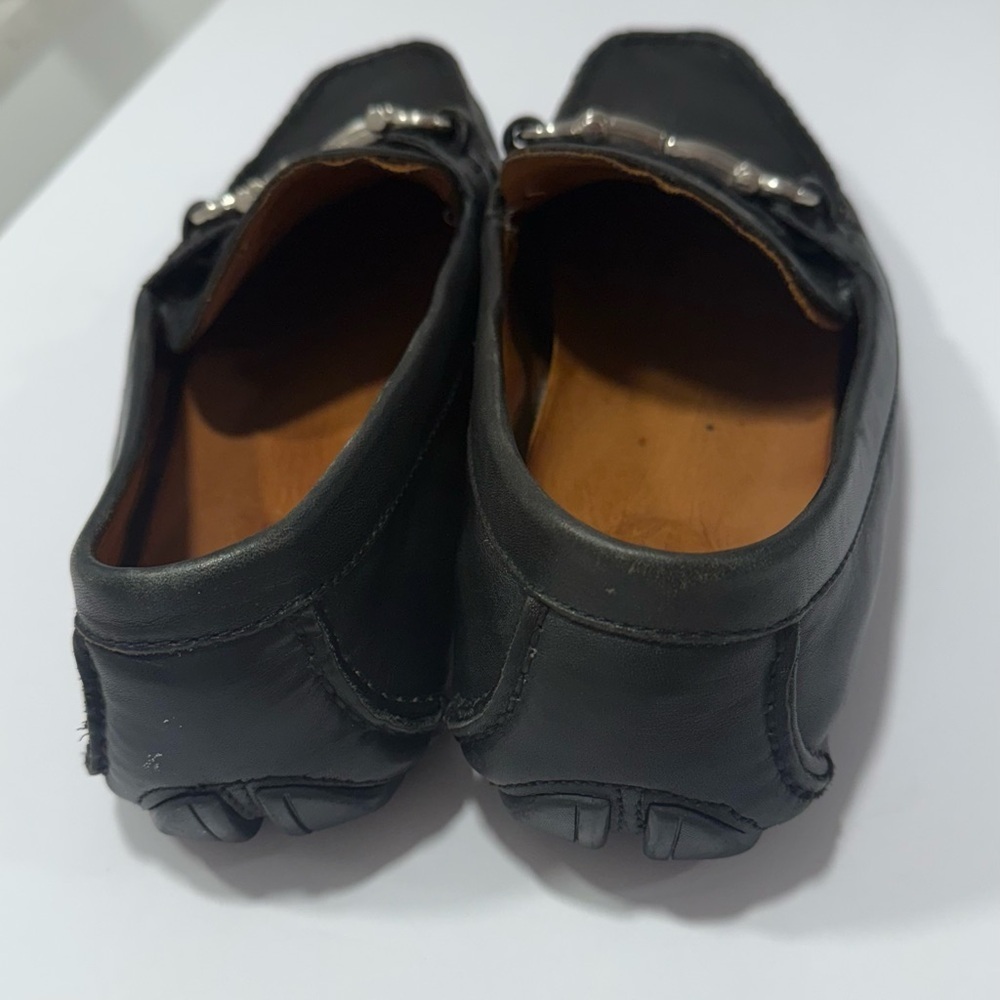 Salvatore Ferragamo Black Leather Gancini Bit Driver Loafers - Size 11 EEE Wide - Picture 2 of 16